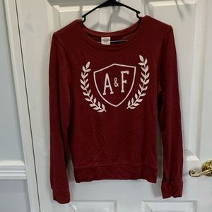 maroon long sleeve sweater